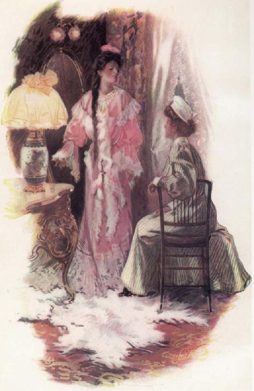 Charles M.Relyea Illustration for The Sunday Husbands Sweden oil painting art